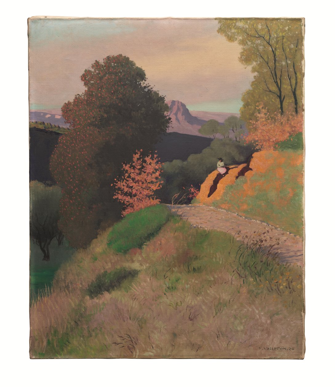 Omgivelsene rundt Cagnes om kvelden av Felix Edouard Vallotton
