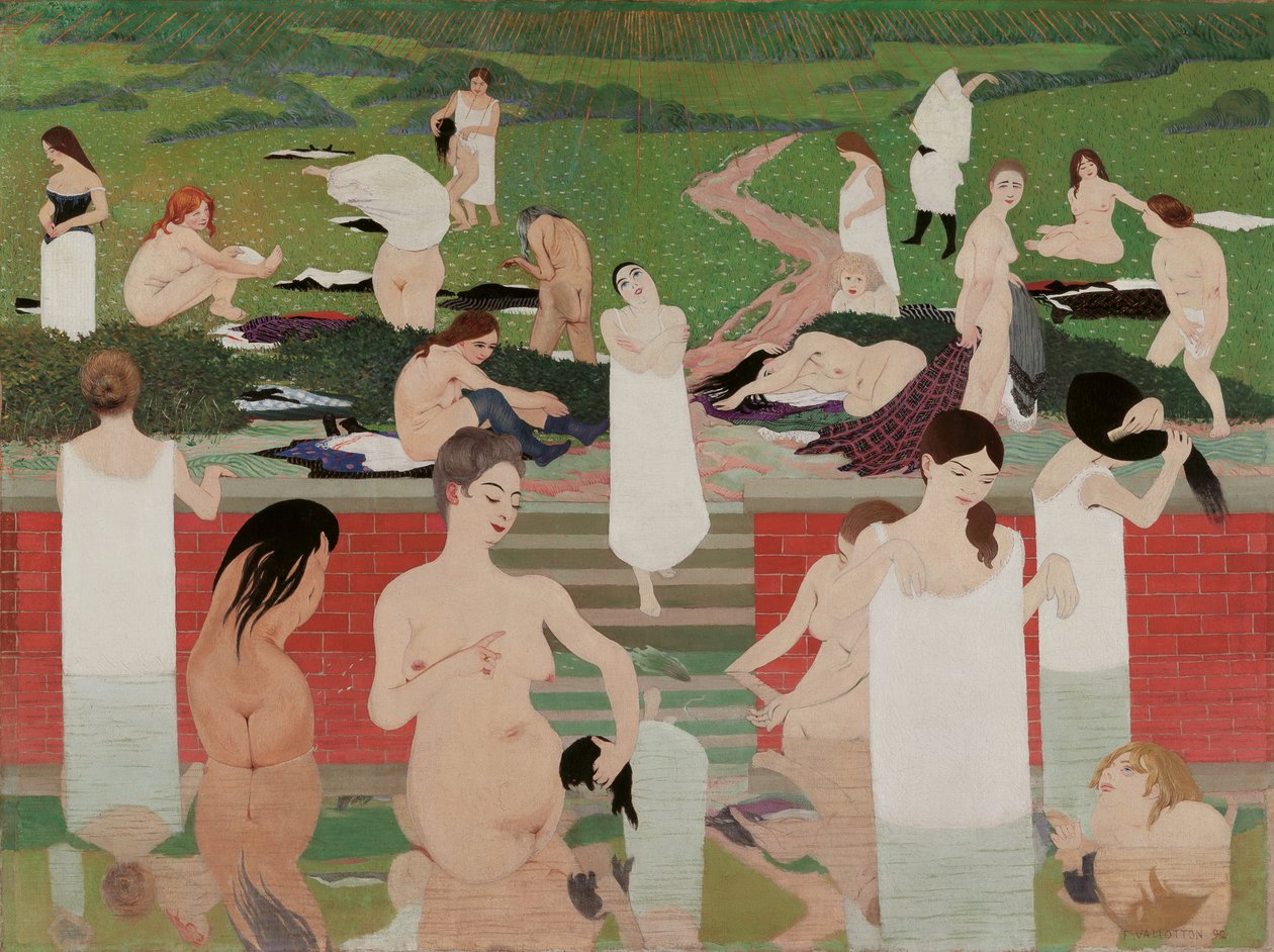 The Bath: Summer Evening The Bath at Summer Evening, 1892-1893 av Felix Edouard Vallotton