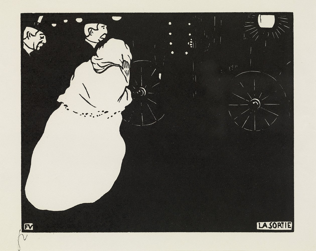 Avgangen, 1895 av Felix Edouard Vallotton