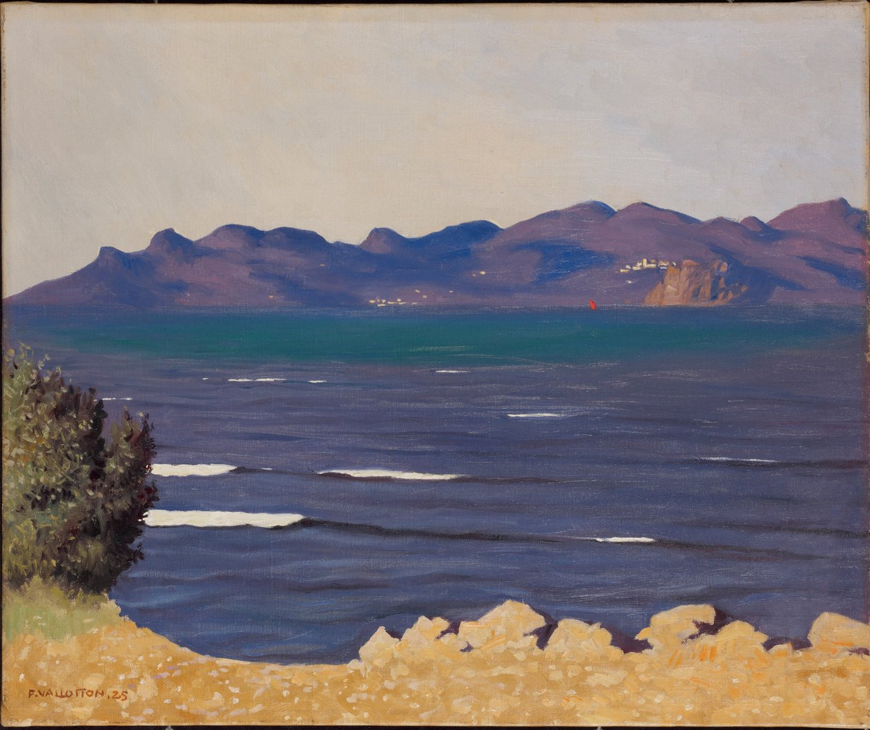 Esterel og Cannes-bukten, 1925. av Felix Edouard Vallotton