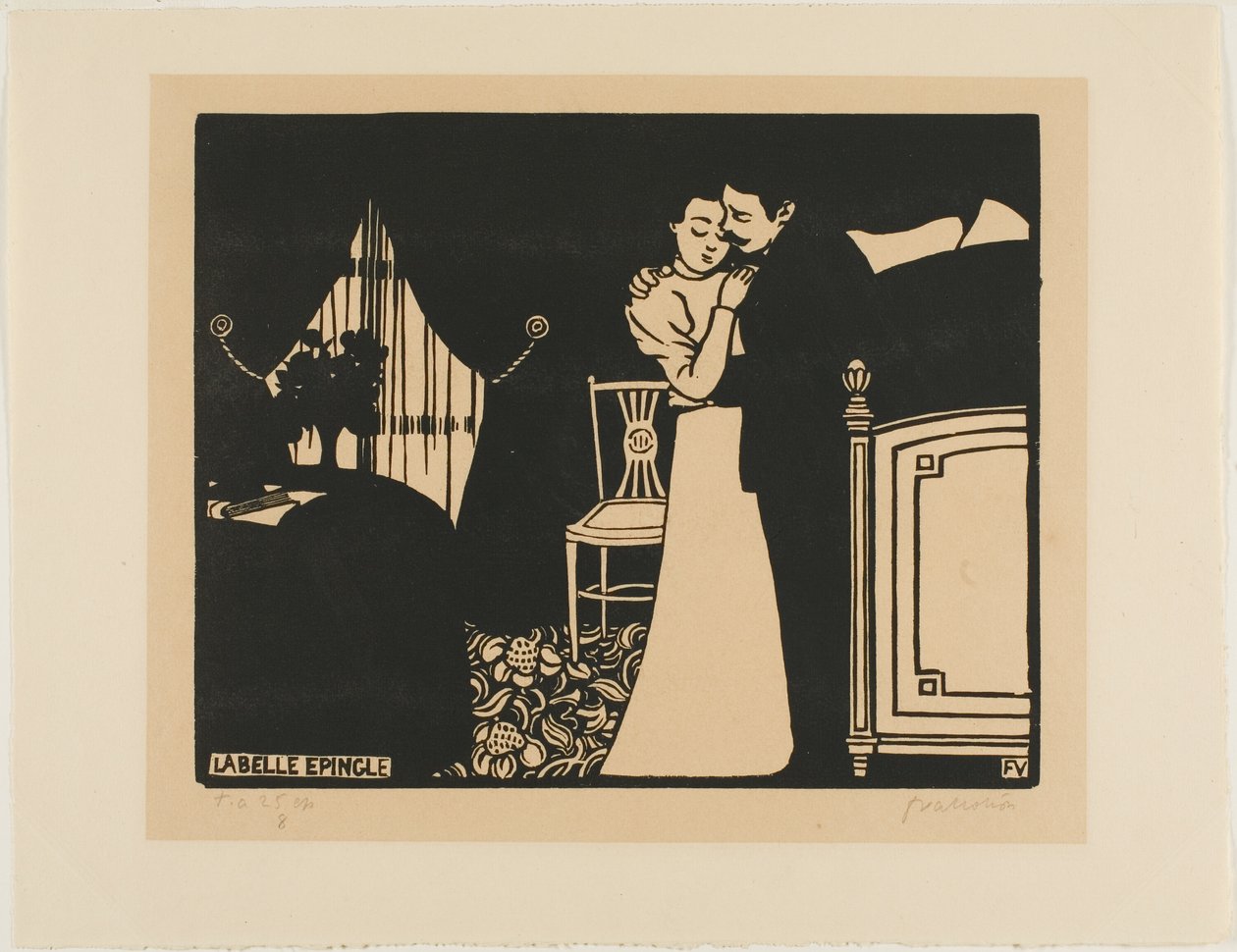 The Fine Pin, plate tre fra Intimacies av Felix Edouard Vallotton