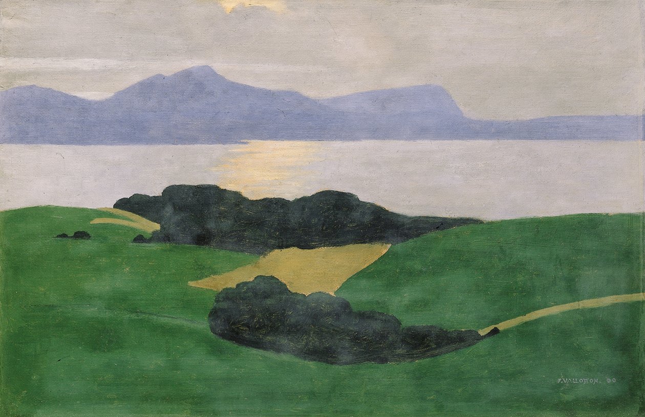 The Saleve and the Lake, 1900 av Felix Edouard Vallotton