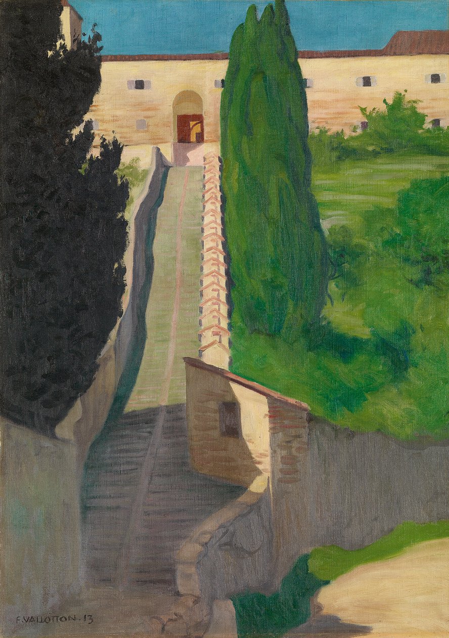 Trinnene til klosteret San Marco, Perugia, 1913 av Felix Edouard Vallotton