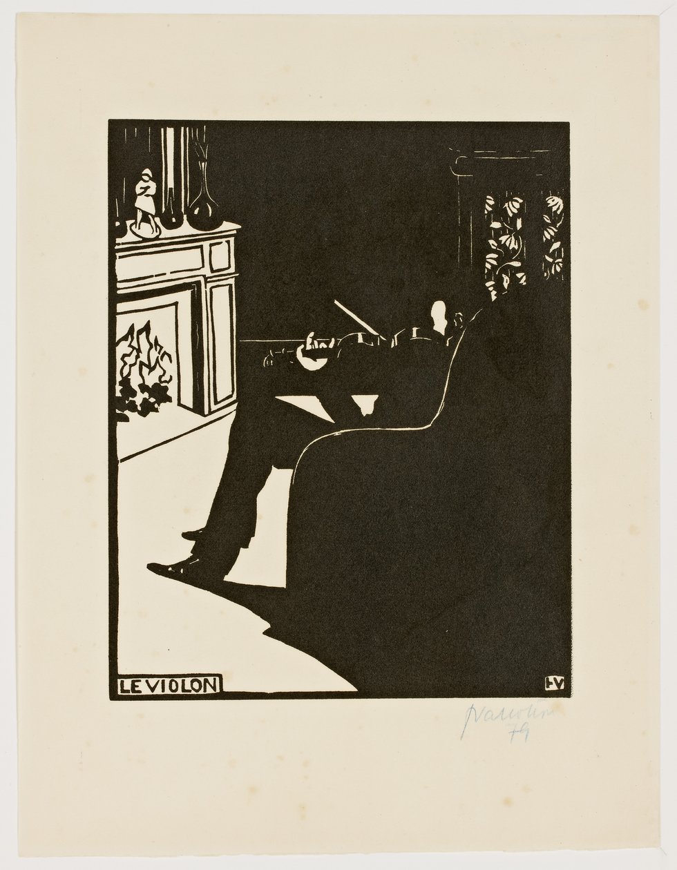 Fiolinen, fra serien "Musikalske instrumenter", 1896-97 av Felix Edouard Vallotton