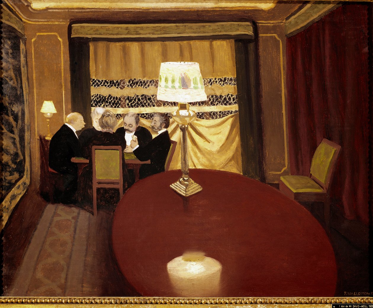 Pokerspillet. Maleri av Felix Vallotton (1865-1925) av Felix Edouard Vallotton
