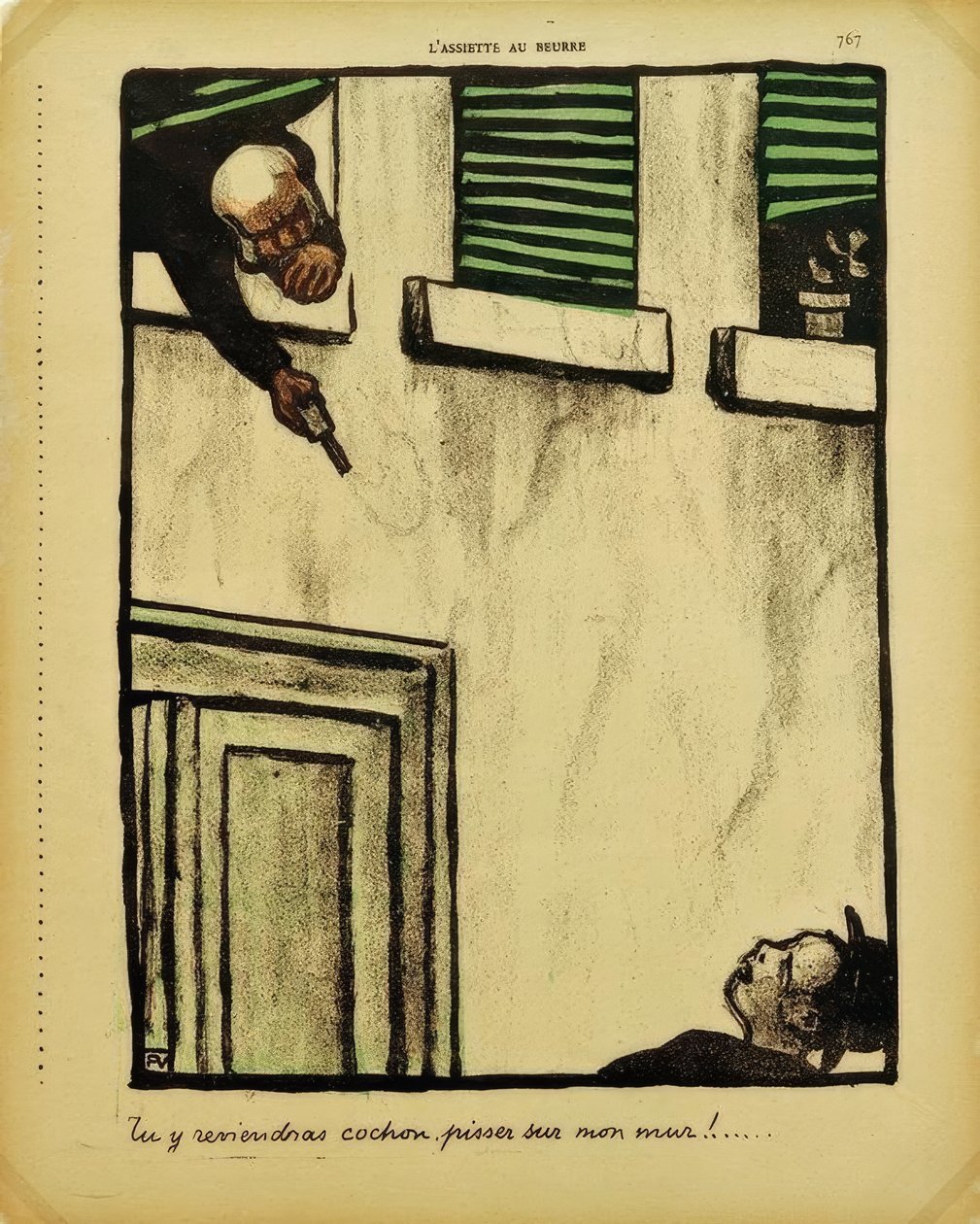 Du kommer tilbake, gris, piss på veggen min av Felix Edouard Vallotton