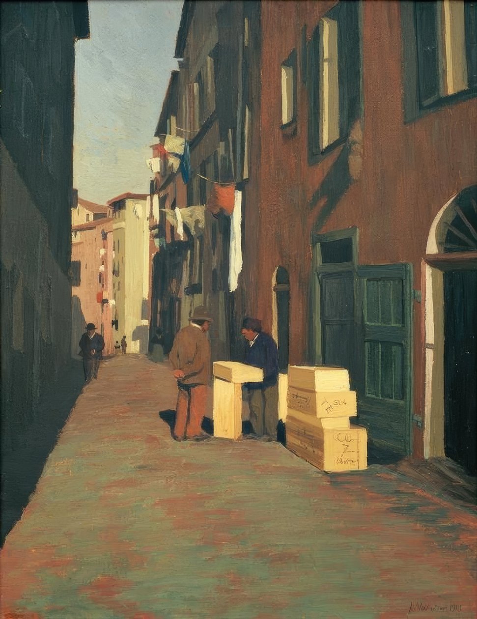 Gammel gate i Nice av Felix Edouard Vallotton