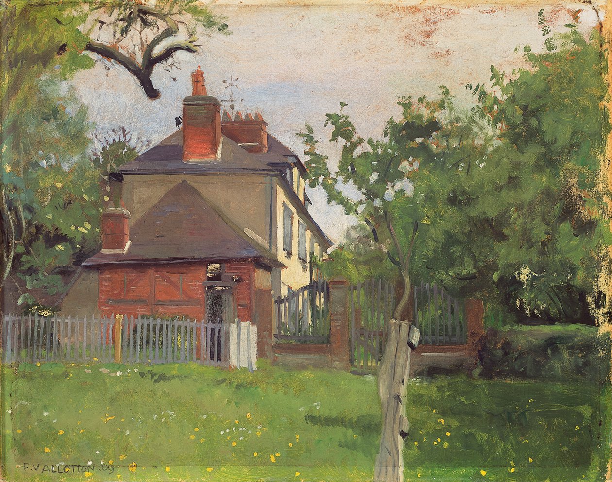 Villa Beaulieu, Honfleur, 1909 av Felix Edouard Vallotton