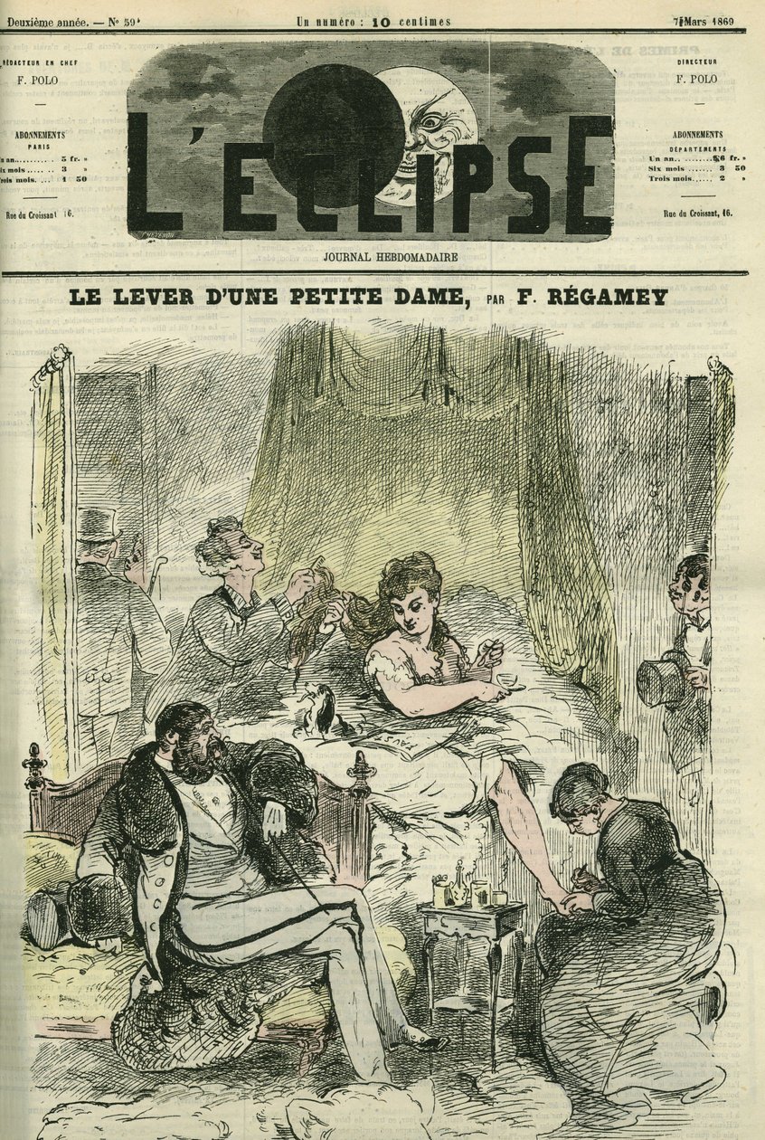Cover i "" L'Eclipse" av Regamey, 7. mars av Felix Elie Regamey