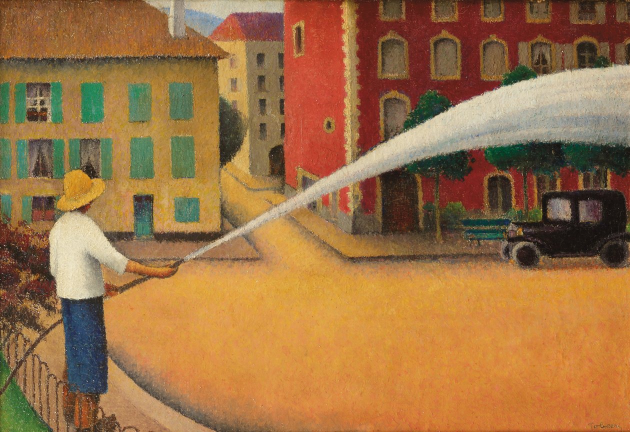 The Sprinkler, ca. 1925 (olje på lerret) av Felix Elie Tobeen