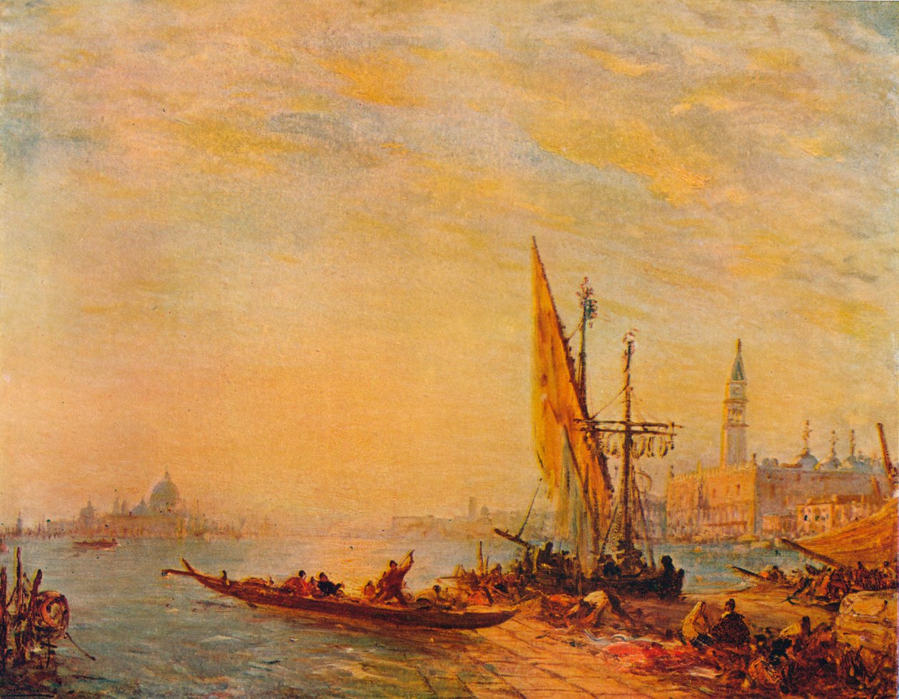 Inngang til Canal Grande, Venezia, c1875 av Félix Ziem