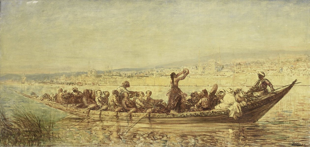 mauriske roere i Konstantinopel av Felix Francois Georges Philibert Ziem