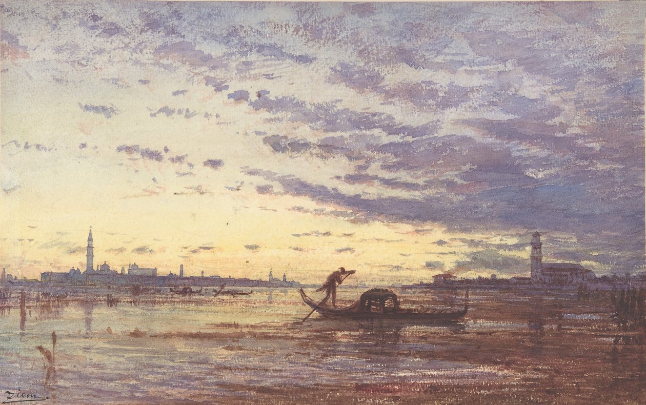 Venezia, n.d. av Felix Francois Georges Philibert Ziem