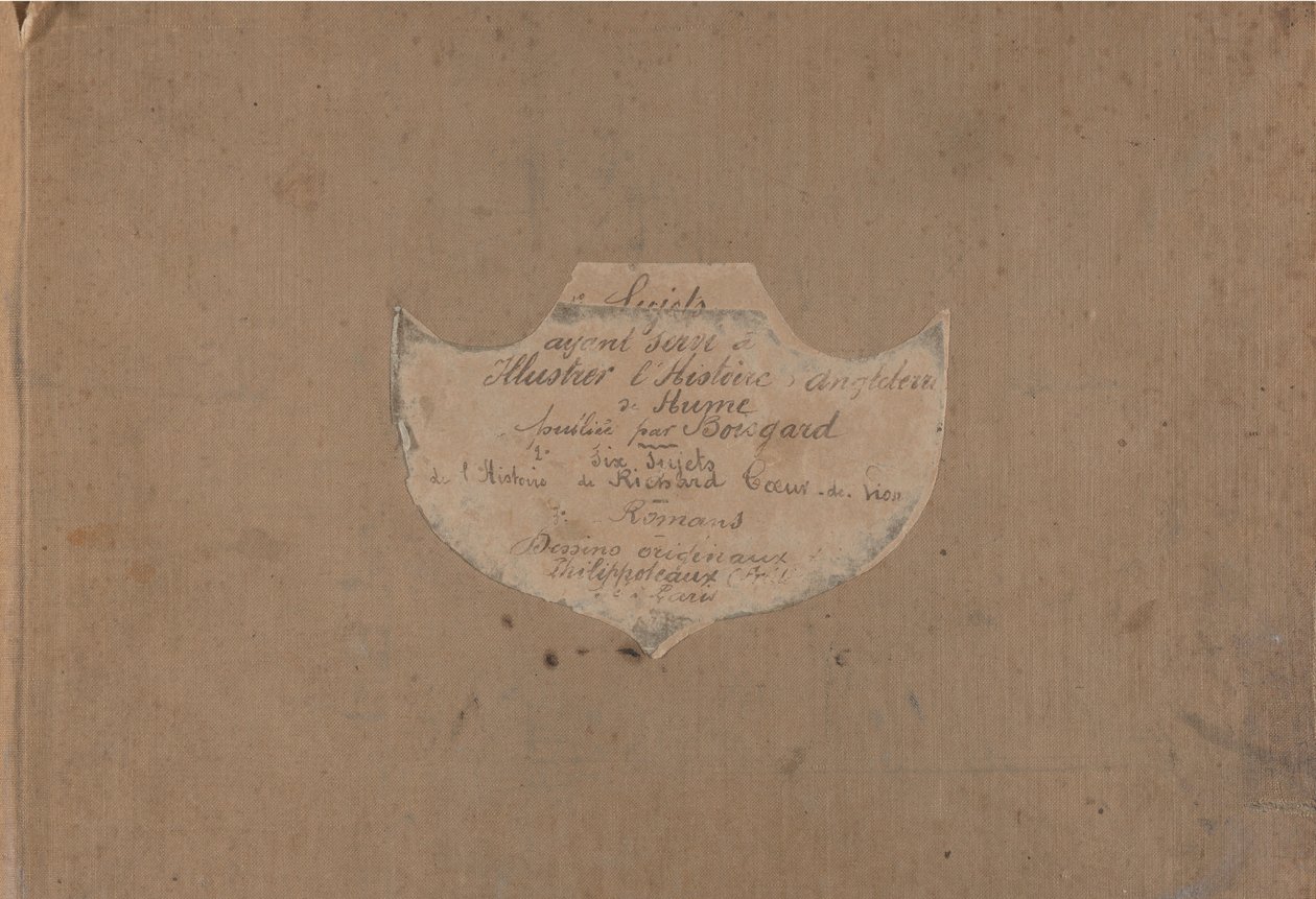 Album med 107 forberedende tegninger for å illustrere David Humes History of England, ca. 1853. av Felix Henri Emmanuel Philippoteaux