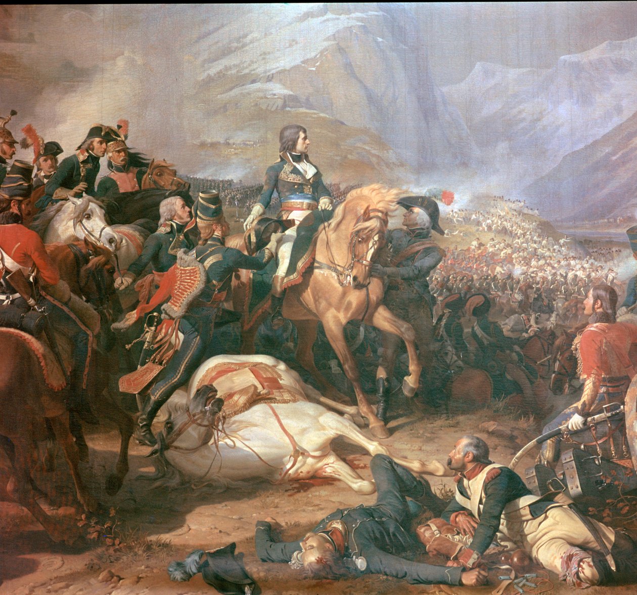 Maleri av Napoleon i slaget ved Rivoli, 1700-tallet av Felix Henri Emmanuel Philippoteaux