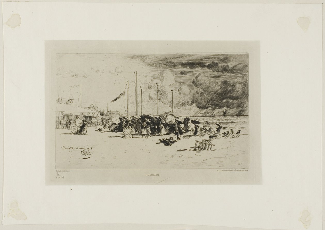 En storm ved Trouville av Felix Hilaire Buhot