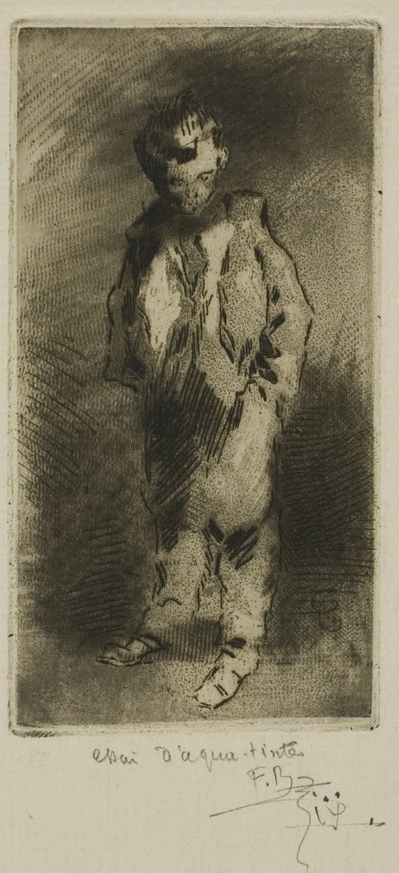 En Young Street Urchin av Felix Hilaire Buhot