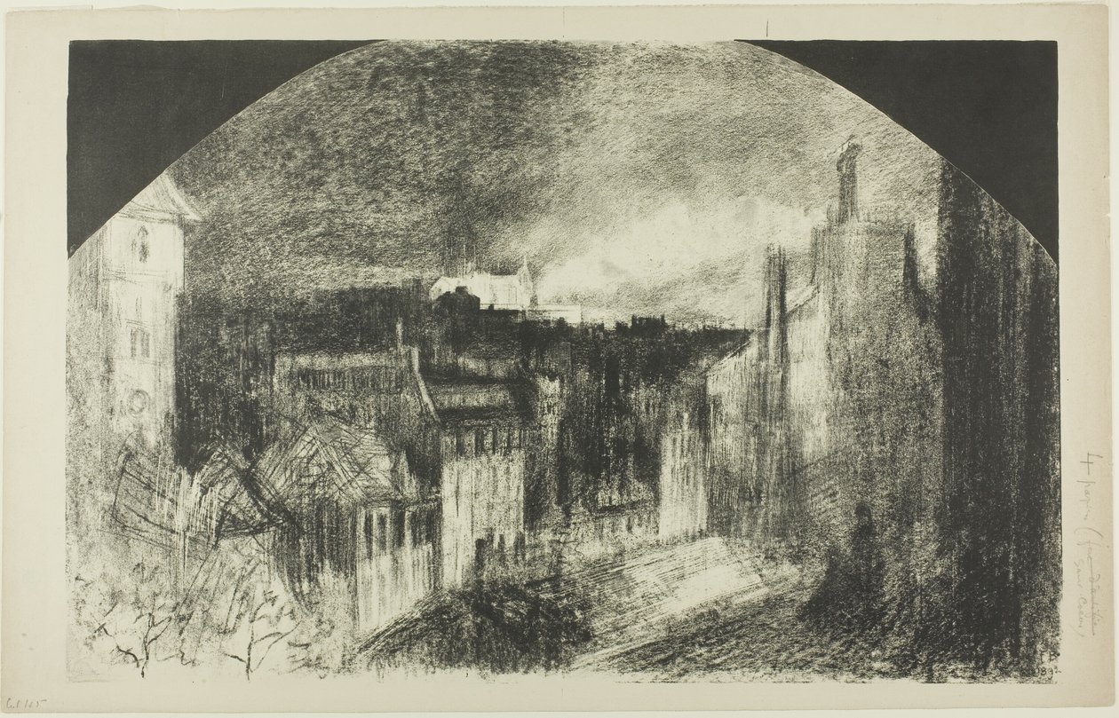 Bastilledagen i Montmartre av Felix Hilaire Buhot