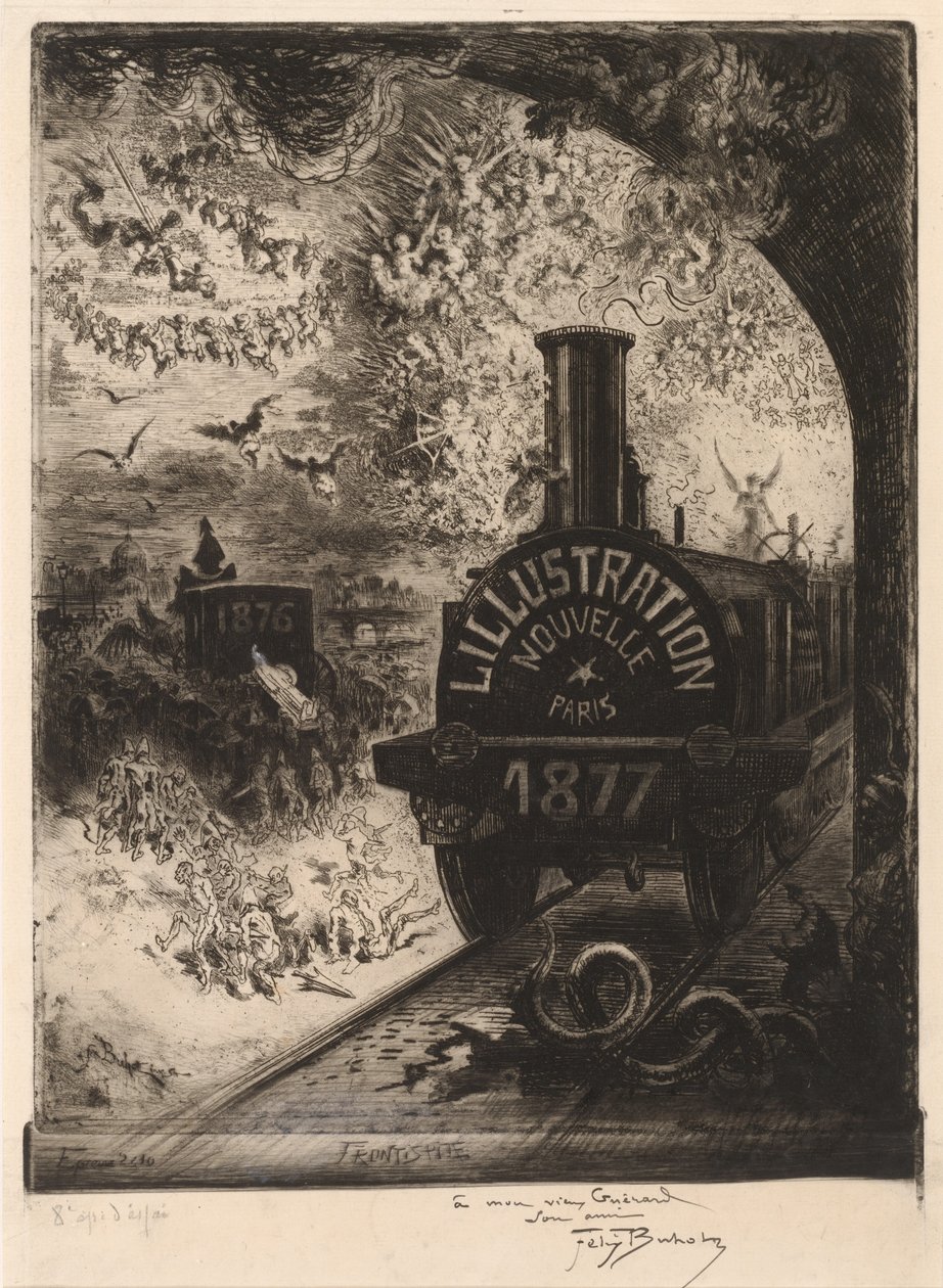 Frontispice for L'Illustration Nouvelle: The Burial of the Burin av Felix Hilaire Buhot