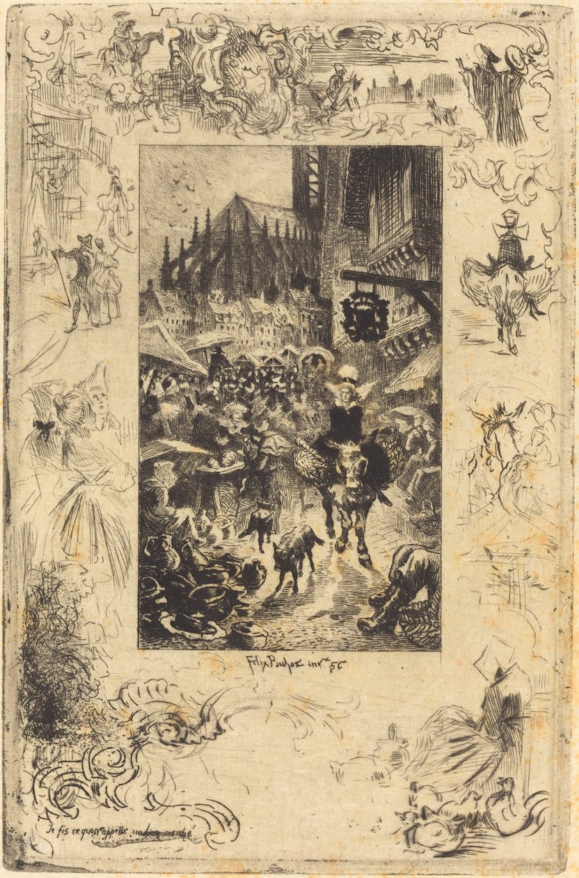 Jeg gjorde det jeg vil kalle en god handel, 1878. av Felix Hilaire Buhot
