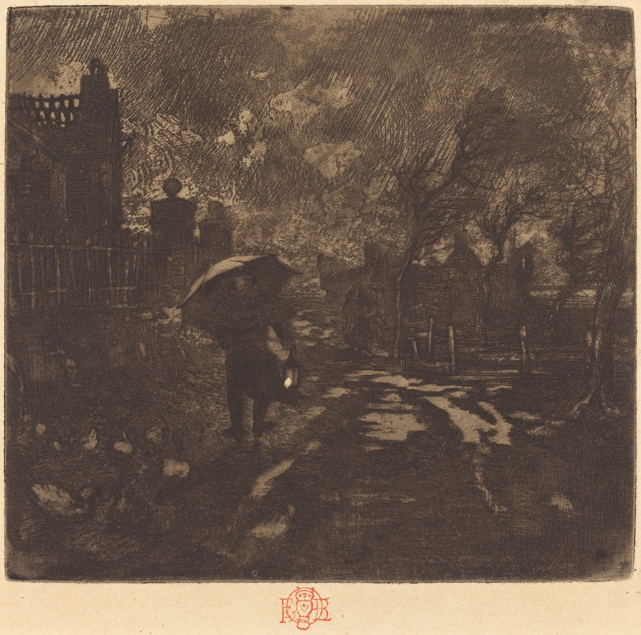Angelus, ca. 1876. av Felix Hilaire Buhot