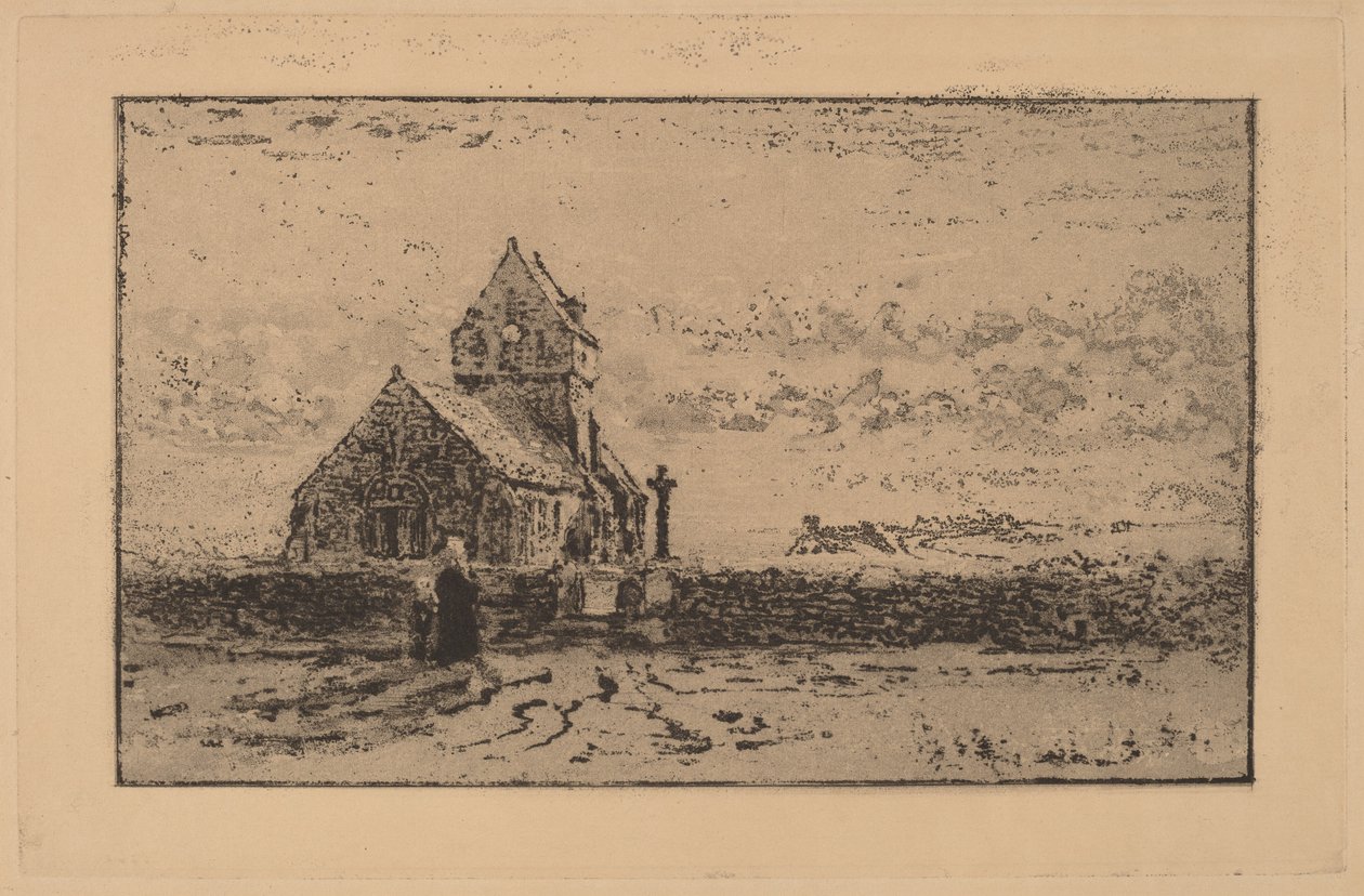 Jobourg-kirken, 1887. av Felix Hilaire Buhot