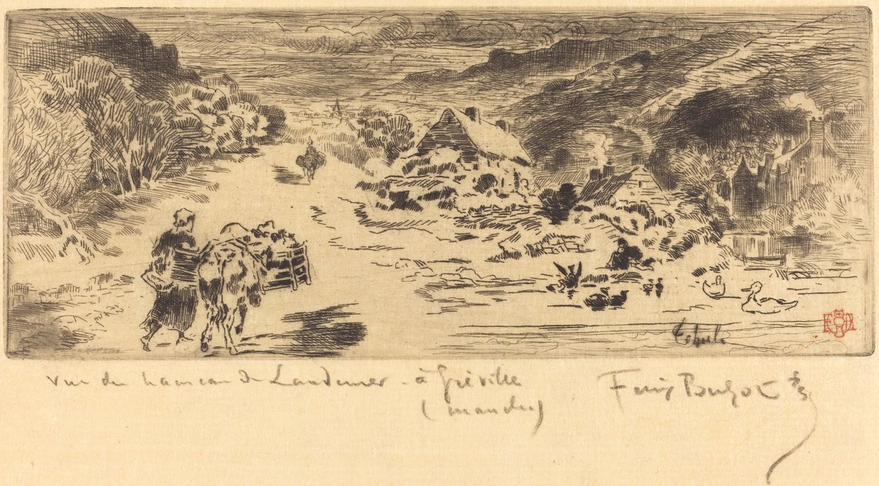 Inngang til Landemer (Haag) av Felix Hilaire Buhot