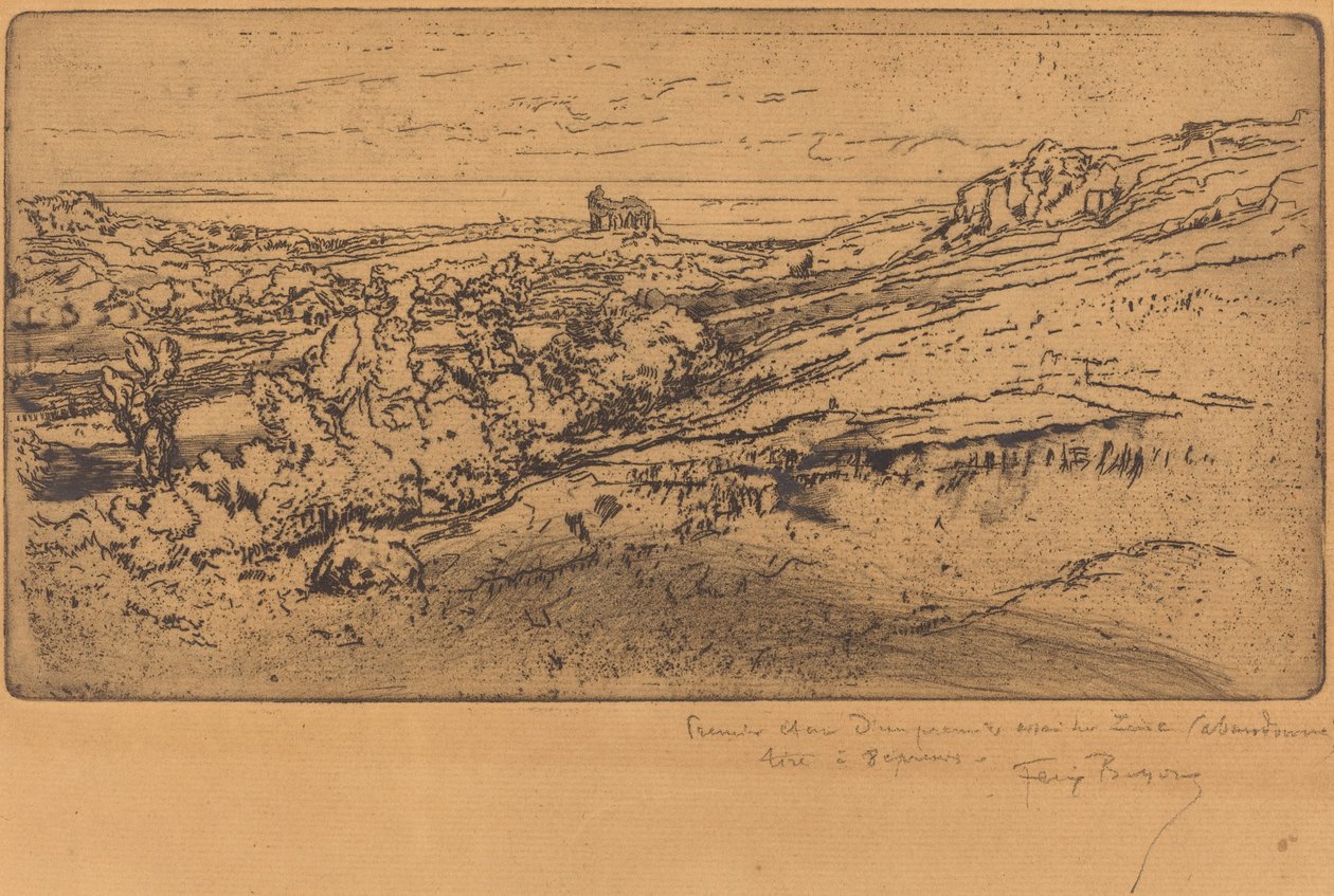 Saint-Michel-kapellet i Estre (andre versjon) av Felix Hilaire Buhot