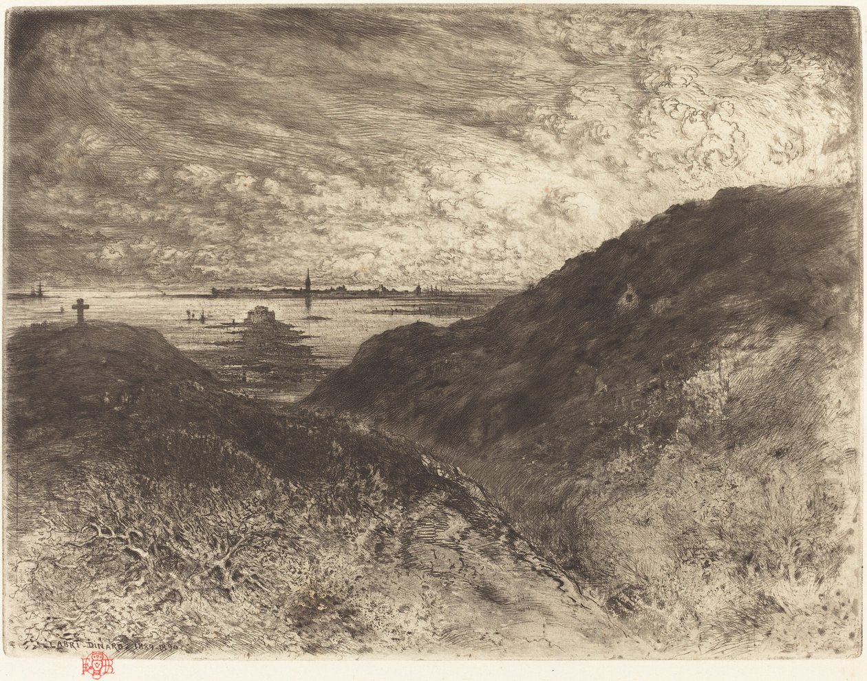 Cliff: Saint-Malo Bay av Felix Hilaire Buhot