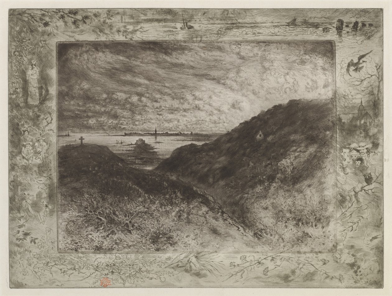 Cliff: Saint-Malo Bay av Felix Hilaire Buhot