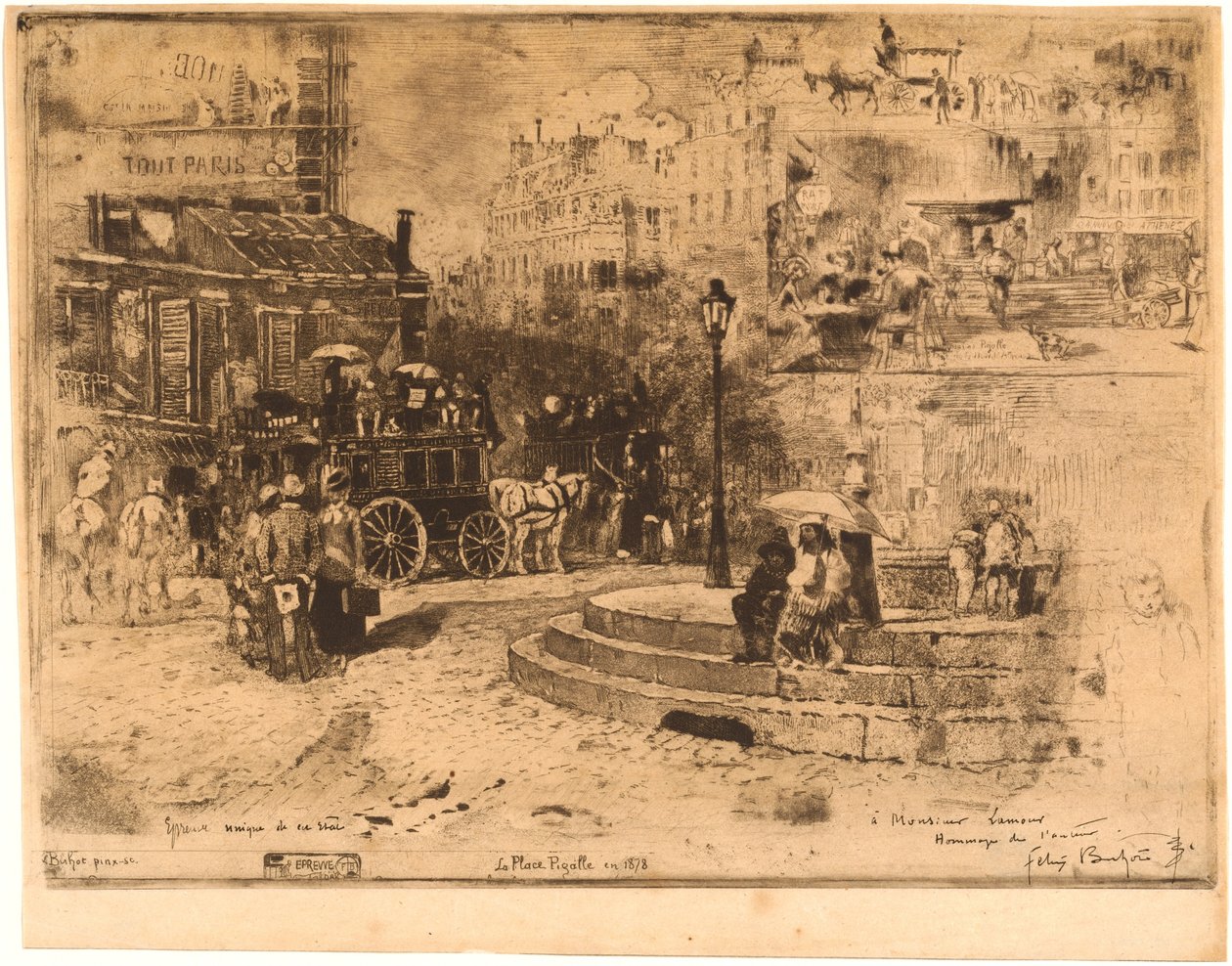 Place Pigalle i 1878 Place Pigalle i 1878, 1878. av Felix Hilaire Buhot