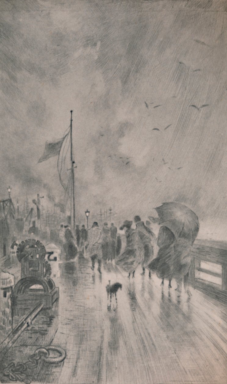 Lander i England, 1879, 1946 av Felix Hilaire Buhot