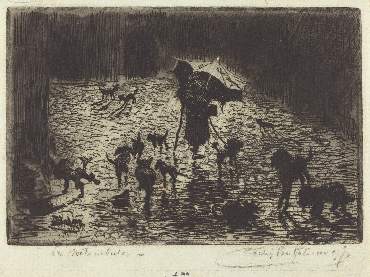 Les Noctambules (The Night Prowlers) av Felix Hilaire Buhot