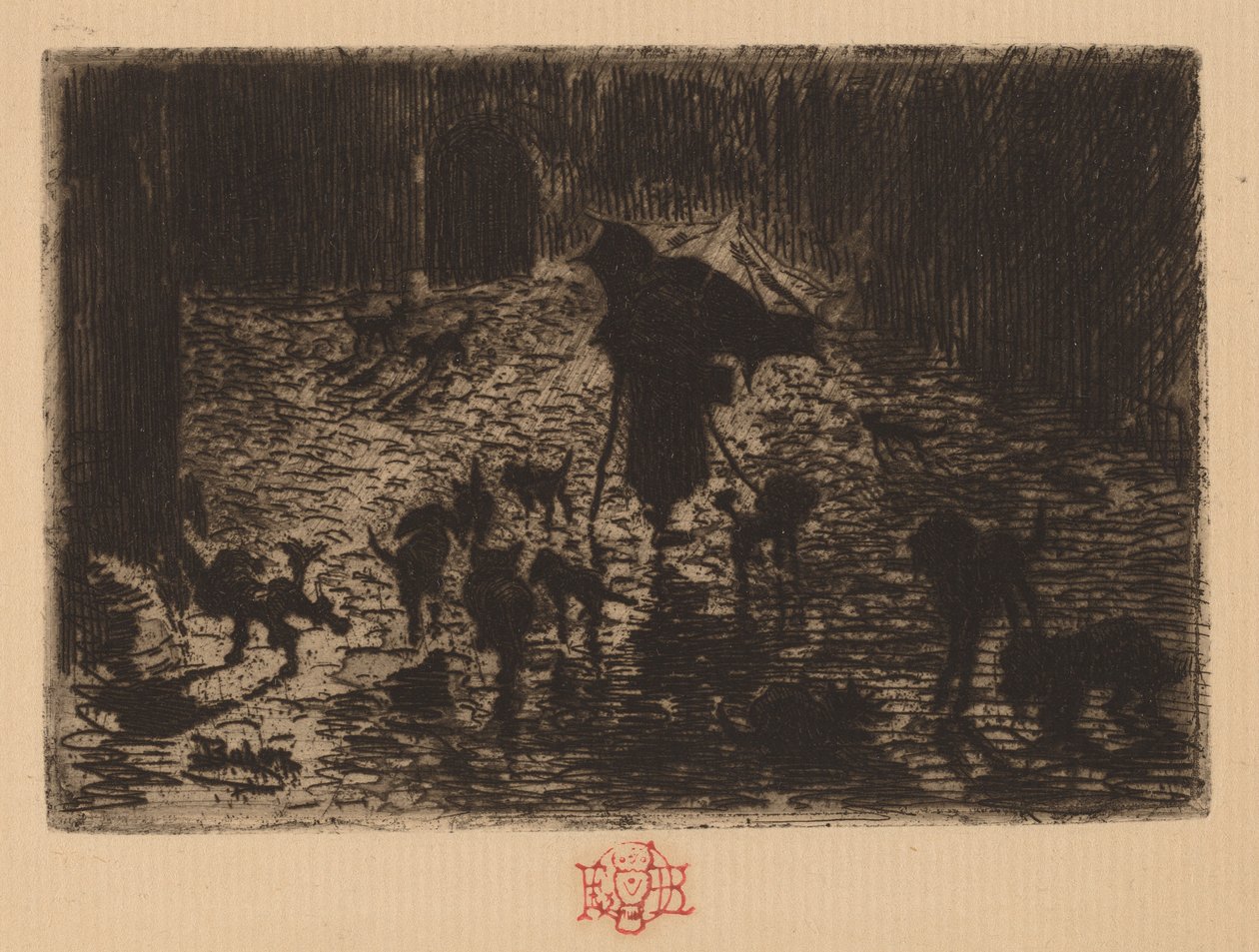 Les Noctambules (The Night Prowlers) av Felix Hilaire Buhot