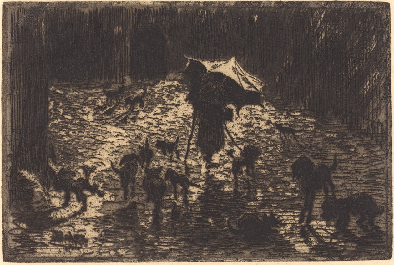 Les Noctambules (The Night Prowlers) av Felix Hilaire Buhot