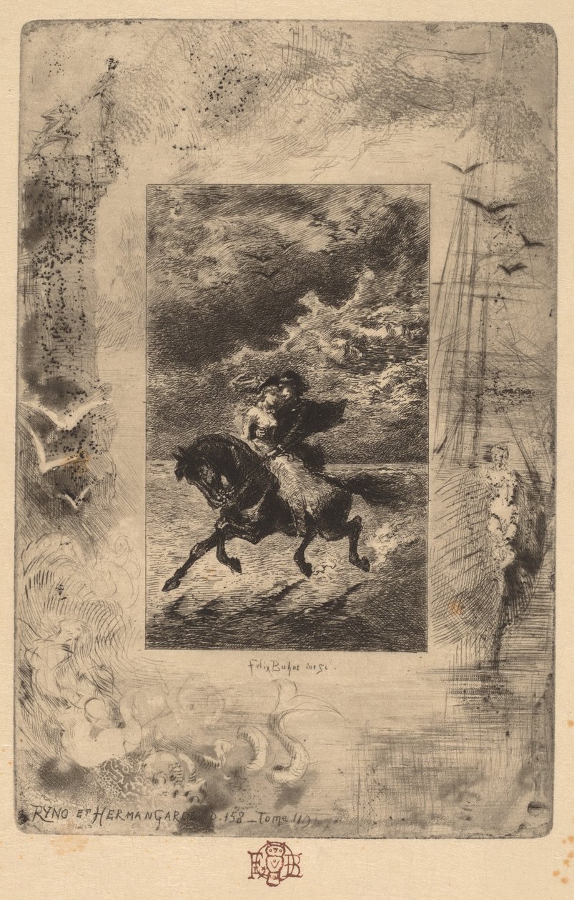 Ryno et Hermangarde Ryno og Hermangarde, 1847-1898. av Felix Hilaire Buhot