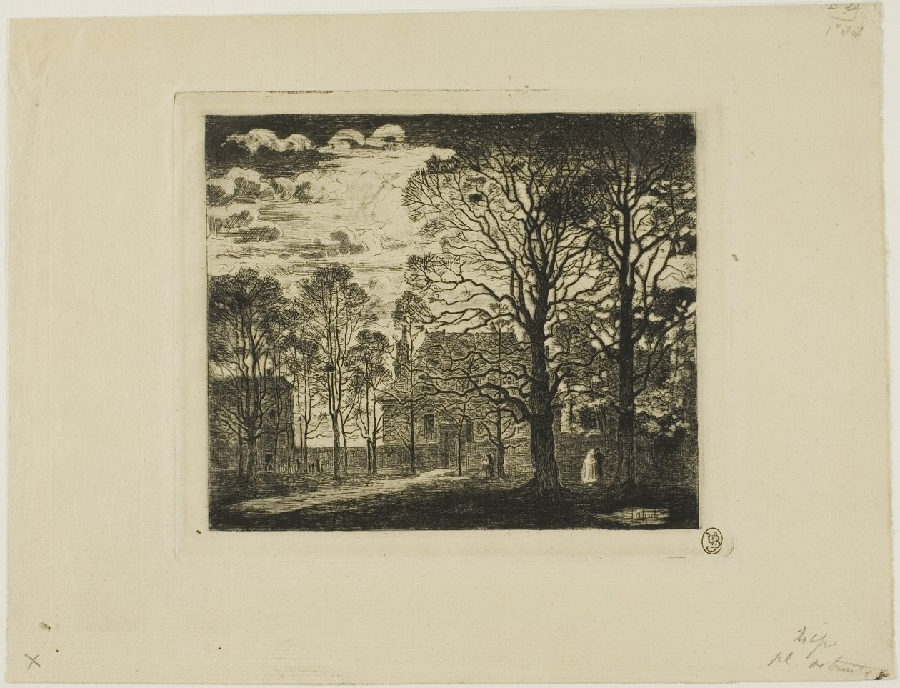 The Convent, Avenue of the Observatory av Felix Hilaire Buhot
