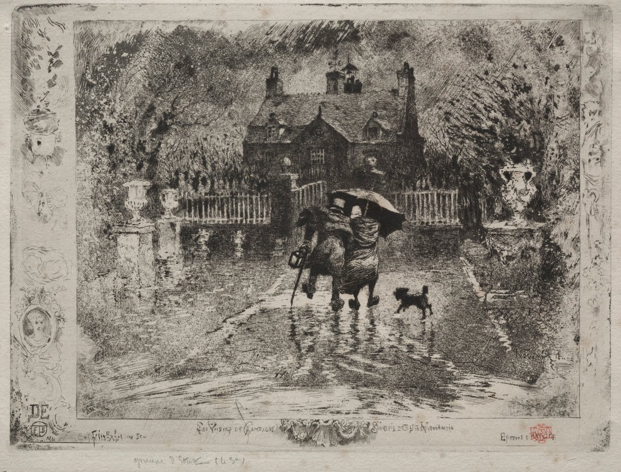 Landnaboene, 1879-1880. av Felix Hilaire Buhot