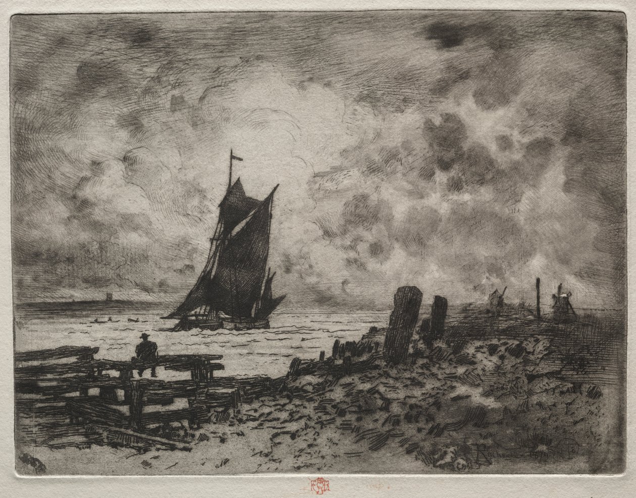 The Little Marine: Souvenir of Medway av Felix Hilaire Buhot