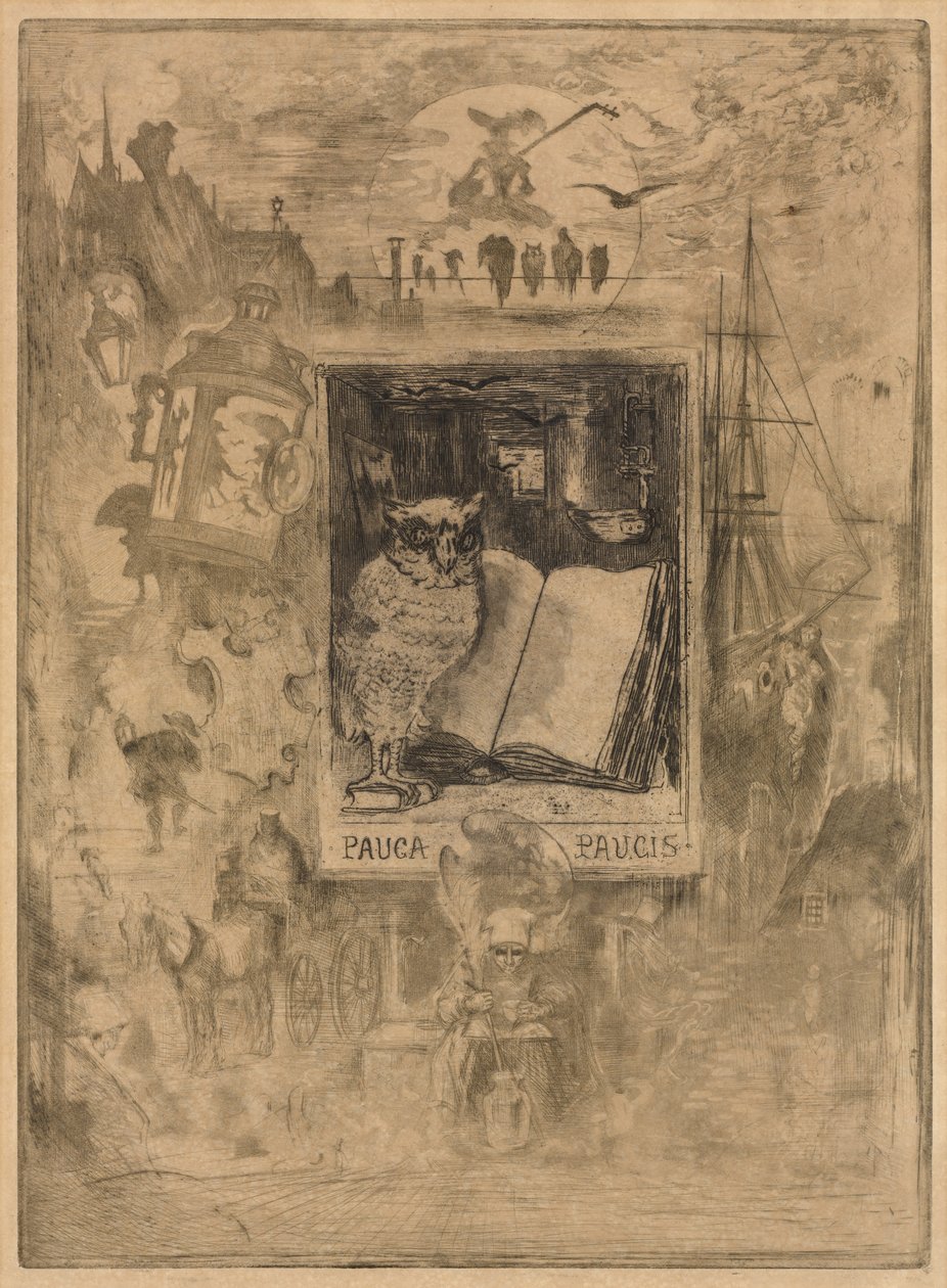 Uglen, 1883. av Felix Hilaire Buhot