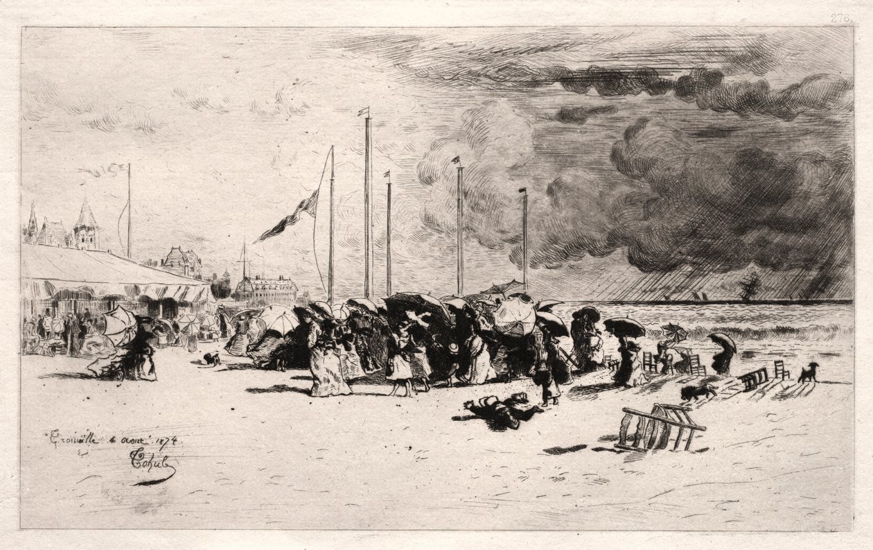 Squallen ved Trouville av Felix Hilaire Buhot