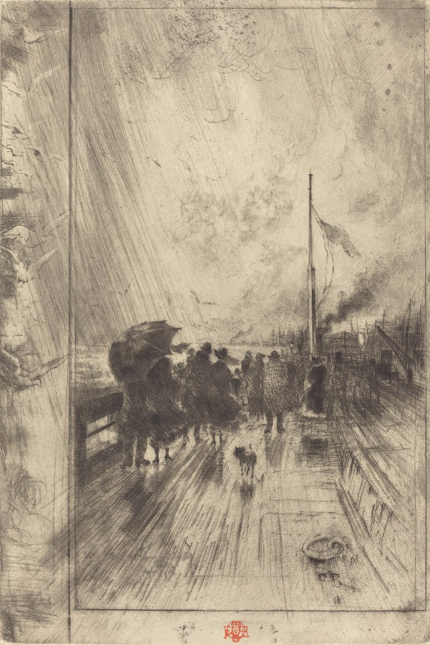 En brygge i England av Felix Hilaire Buhot