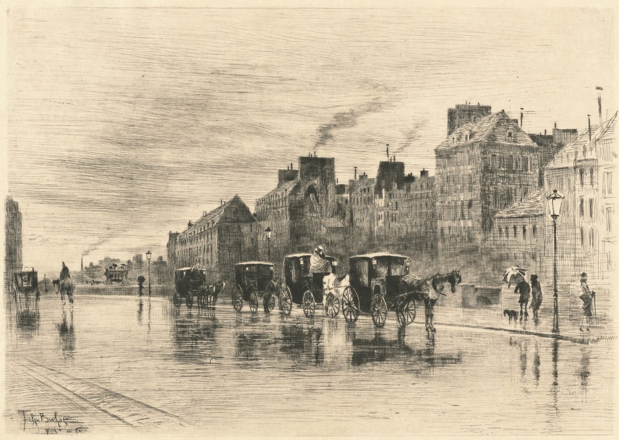 En vintermorgen på Quai de l