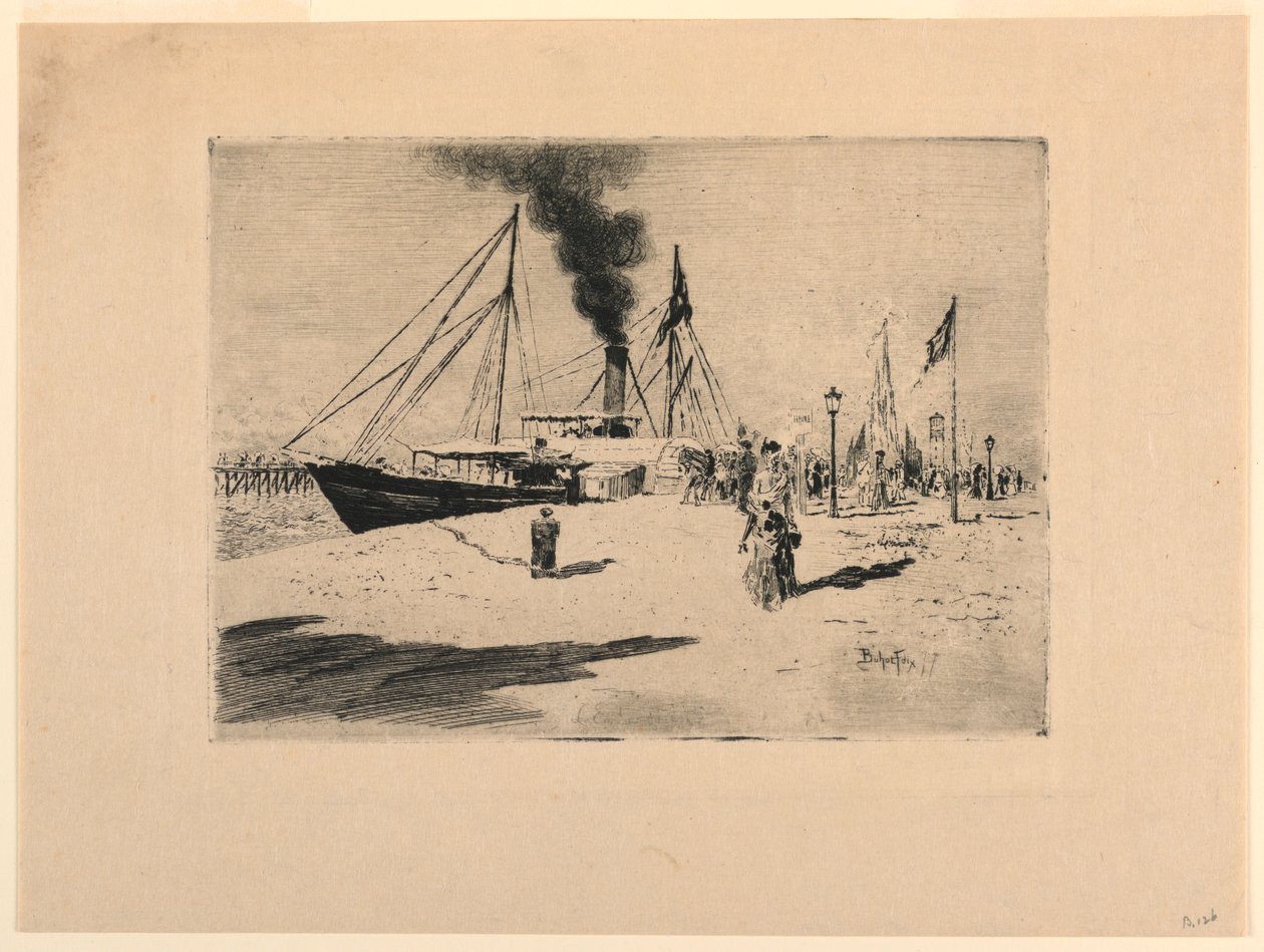 Kastet på Trouville av Felix Hilaire Buhot