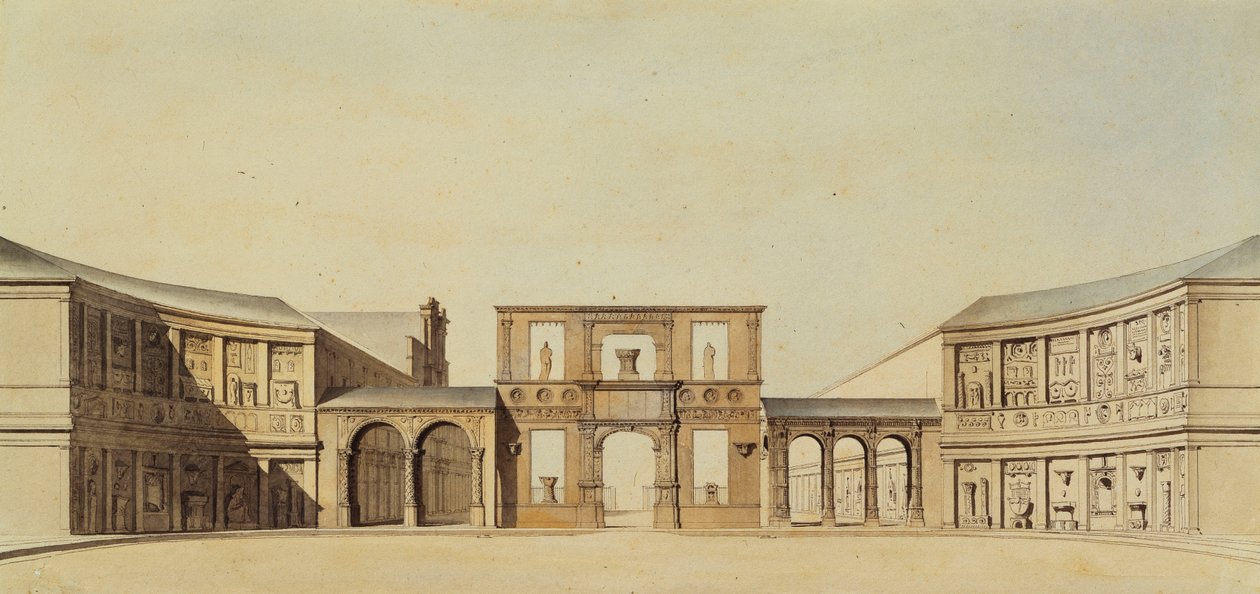 Gårdsplassen til Ecole des Beaux-Arts, Paris, av Felix Louis Jacques Duban