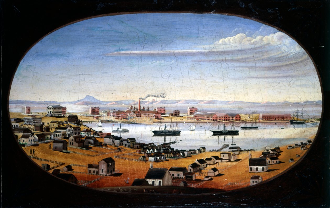 US Navy Yard, Mare Island, California, ca. 1857 av Felix Mathews