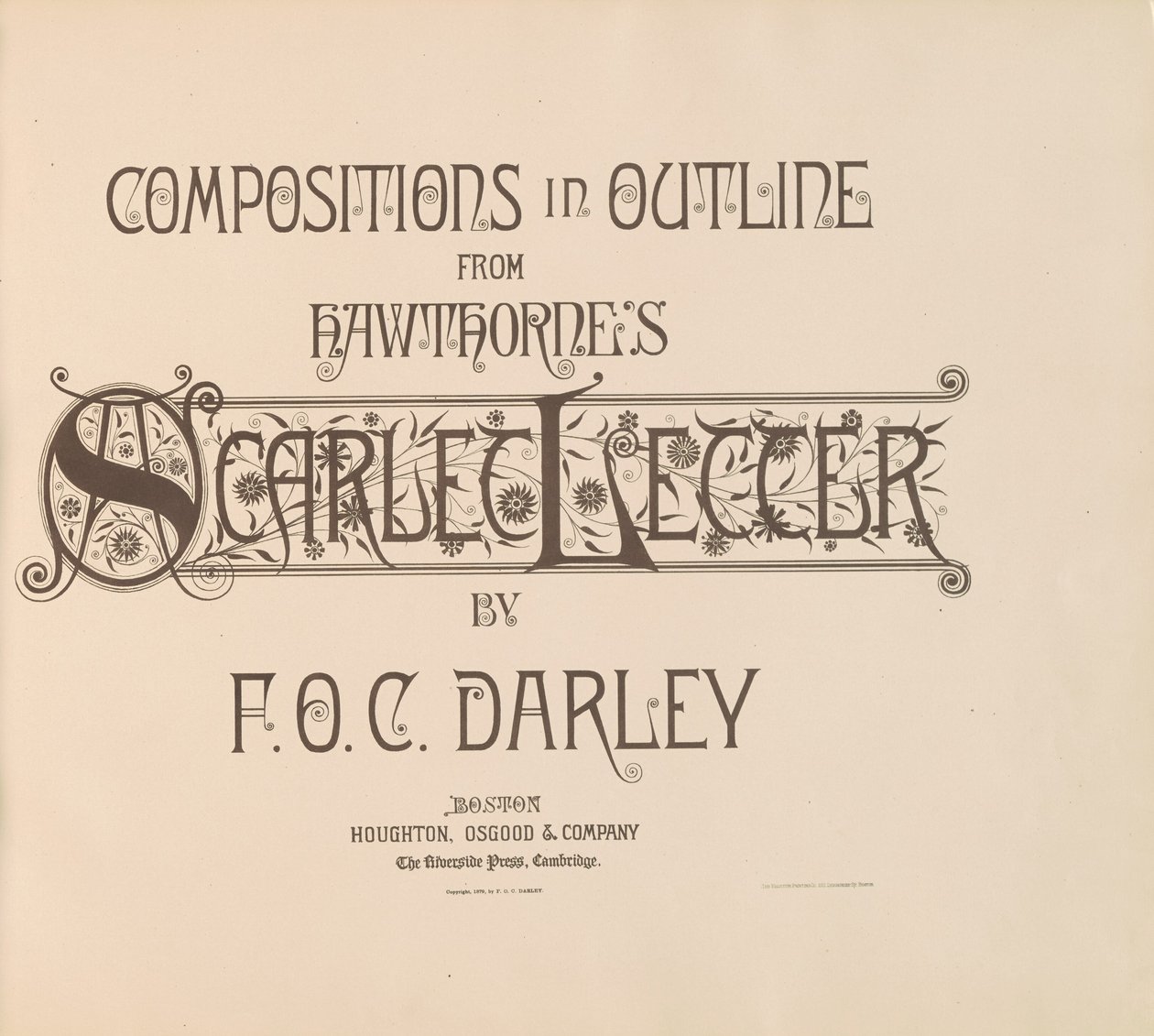 Komposisjoner i disposisjon fra Hawthornes Scarlet Letter av Felix Octavius Carr Darley