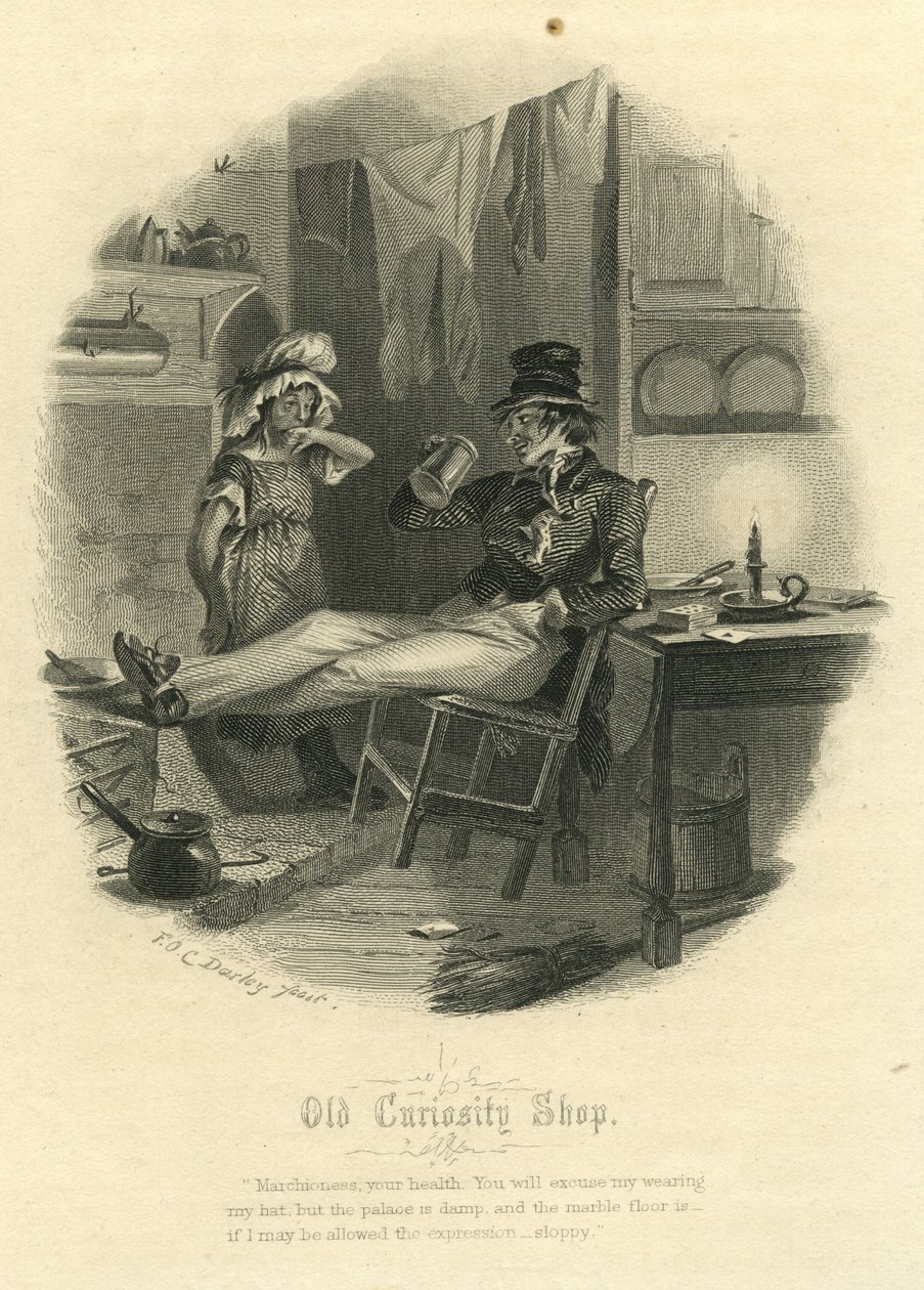 Old Curiosity Shop - The Marchioness and Mr Swiveller av Felix Octavius Carr Darley