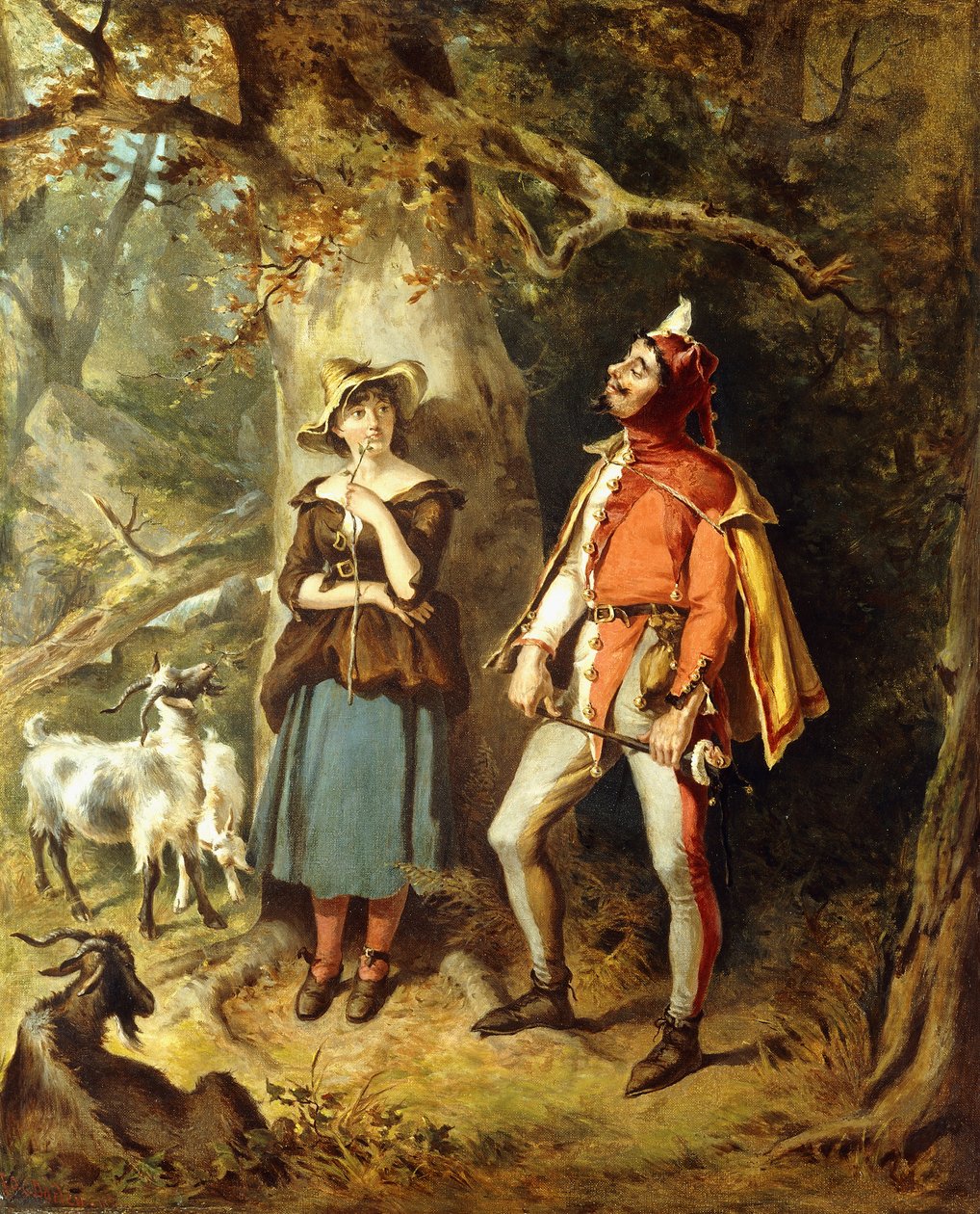 Touchstone og Audrey, 1886 av Felix Octavius Carr Darley