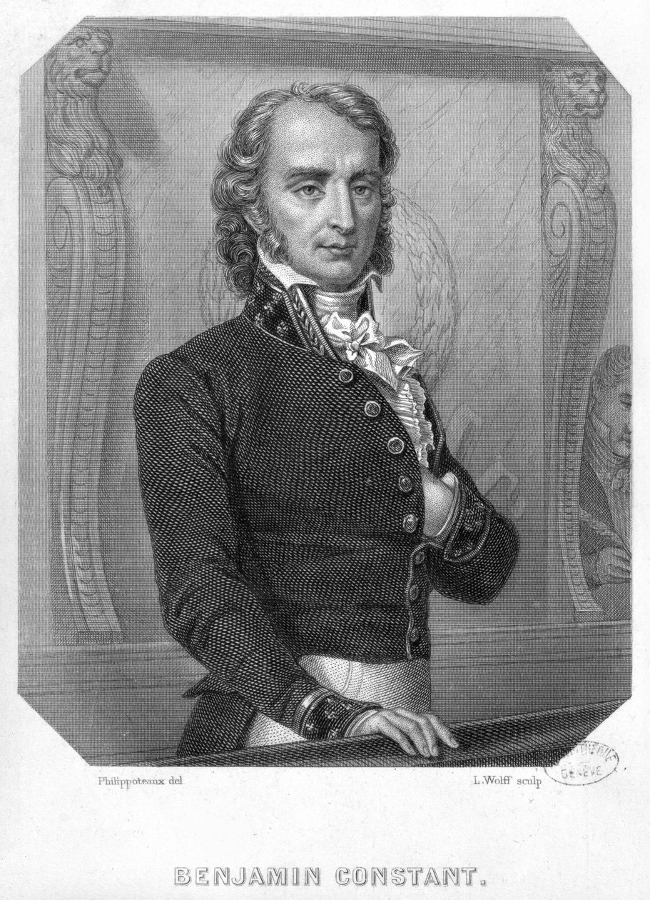 Henri Benjamin Constant de Rebecque (1767-1830) ved Tribune av Felix Philippoteaux